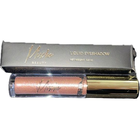 Mischo Beauty Liquid Eyeshadow Cream/Gold Pink Gold Glitter 3.5ml NIB - Picture 6 of 12